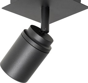 Spot LED pentru baie negru pătrat IP44 cu WiFi GU10 - Ducha