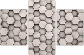 Tablou - Hexagoane design beton (90x60 cm)