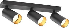 Lampă spot FILO 3xGU10/30W/230V negru/auriu