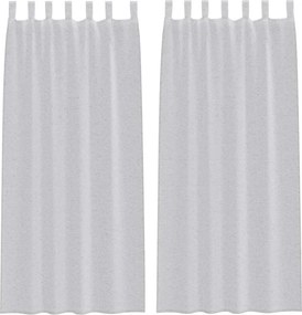 vidaXL Cortină din Voile 2 pcs Gri deschis 245 x 140 cm Poliester