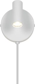 Aplica de perete cu spot LED directionabil Omari Round alb