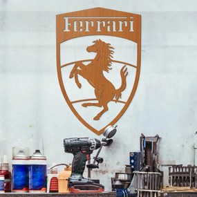 DUBLEZ | Sigla din lemn a mașinii - Logo Ferrari