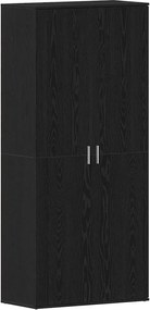 vidaXL Dulap pentru pantofi cu raft Stejar Negru 80 x 39 x 178 cm