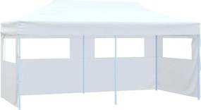 vidaXL Cort de petrecere pliabil cu 4 pereți, alb, 3 x 6 m, oțel