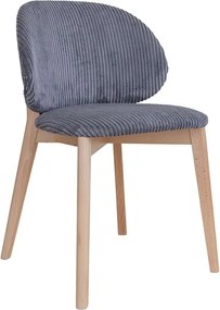 Scaun lemn masiv Nagy Gray Fag Tapițat, 51 × 46 × 79 cm