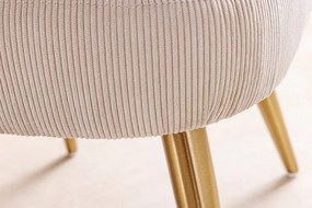 Set de 2 scaune, Catifea Raiata, Bej, MIA CASA, A-45926 VC