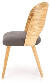 Scaun Cadiz natur/gri H83 cm