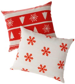 Set de 2 fete de perna RENUL DE CRACIUN SI BRAD 40x50 cm