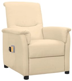 3098565 vidaXL Fotoliu de masaj electric rabatabil, crem, textil