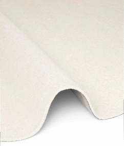 Covor crem țesut manual rotund din lână ø 200 cm Puristic Knots – Elle Decoration