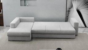 Colțar extensibil dumonde cu ladă de depozitare si sezut confortabil din spuma high-density, Gloria Euphoria Dove 320x183 cm