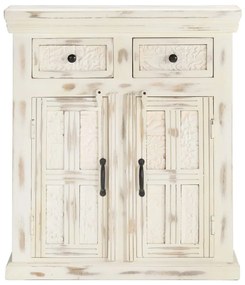 249871 vidaXL Servantă, alb, 65 x 30 x 75 cm, lemn masiv de mango