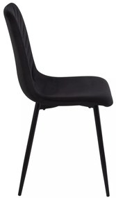Scaun Daren velvet negru/negru Blu19