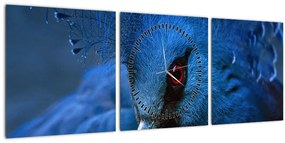 Tablou - Porumbel încoronat (cu ceas) (90x30 cm)