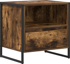vidaXL Noptieră Stejar fumuriu 50 x 39,5 x 50 cm Lemn compozit