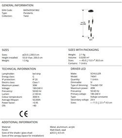 Lustra LED suspendata design modern Twist