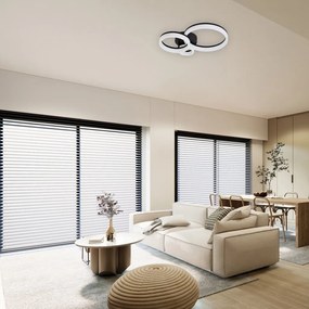 Plafoniera LED design geometric circular Amilia negru