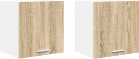 vidaXL Dulap suspendat Riga 2 pcs Stejar Sonoma și Alb 40 x 31 x 40 cm