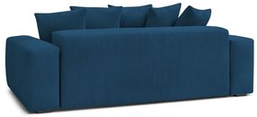 Canapea albastru-închis cu tapițerie din catifea reiată 280 cm Voltaire – Bobochic Paris