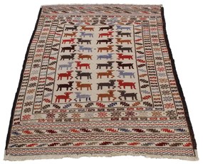 Covor kilim nomadic afgan Adarskan 136x194 covor de perete țesut manual