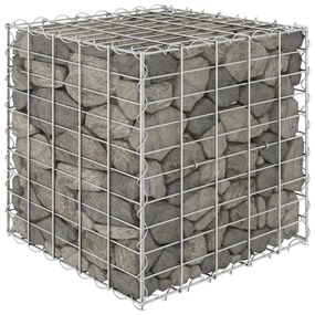 vidaXL Strat inălțat cub gabion, 50 x 50 x 50 cm, sârmă de oțel