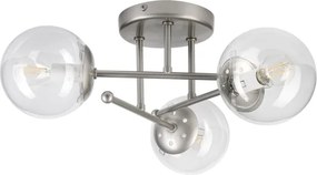 Lustră aplicată MALENA 3xE14/5W/230V crom mat/sticlă clară