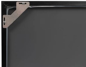 Oglinda dreptunghiulara cu rama din polistiren neagra/argintie Cliff, 68cm (L) x 48cm (L) x 1.6cm (H)