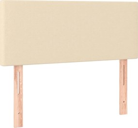 vidaXL Tăblie de pat, crem, 80x5x78/88 cm, textil