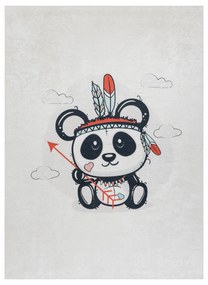 BAMBINO 1129 covor lavabil urs panda pentru copii anti-alunecare - cremă