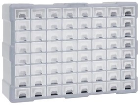 Organizator cu 64 de sertare, 52 x 16 x 37,5 cm 1, Gri, 64 sertare, Gri