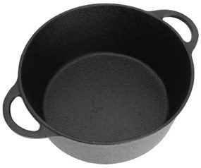 Oala din fonta Kinghoff KH 2253, 2,4 litri, 21 cm, tratat cu grasime, negru