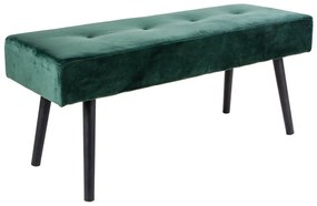 Bancă tapițată cu catifea Bonami Essentials Skiby, verde închis