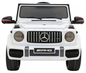 Masinuta Electrica cu acumulator pentru copii NOVOKIDS™ Mercedes G63 AMG , Roti din Cauciuc EVA, Melodii si USB , 3-8 ani , usi cu deschidere ,