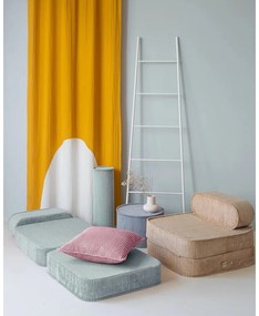 Pernă decorativă pentru copii roz cu tapițerie din catifea reiată Block – Wigiwama