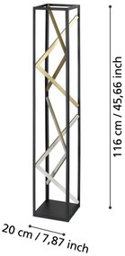 Lampadar LED dimabil Eglo 390419 PENELA LED/23W/230V 2700-6500K + telecomandă