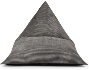 Fotoliu bean bag crem cu tapițerie din catifea reiată Razz – SLOWDOWN