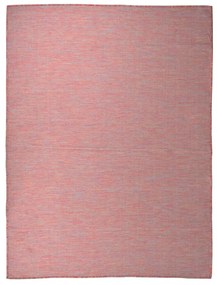Covor de exterior, rosu, 120x170 cm, tesatura plata Rosu, 120 x 170 cm