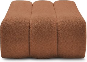 Taburet portocaliu cu tapițerie din țesătură bouclé Azra – Bobochic Paris