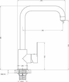 ALPINIA Baterie lavoar / bucatarie crom Deante BGA_063M