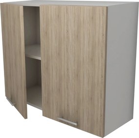 Corp Superior Lecce, 2 Usi, Stejar Sonoma/Alb, 80 x 30 x 65 cm