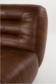 Fotoliu maro cu tapițerie din piele Wyatt – Dutchbone