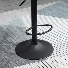 HOMCOM Scaun bar Reglabile in Inaltime cu Spatar, Greutate Suportata 120kg,51.5x48x83-104cm, gri | Aosom Romania
