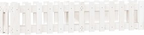 vidaXL Pat înălțat grădină design gard alb 150x30x30cm lemn pin tratat
