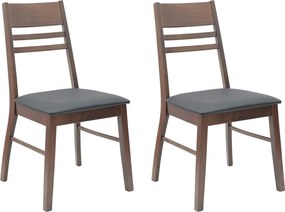 vidaXL Scaune de dining 2 pcs Maro deschis 43 x 54 x 89 cm