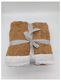 Pătură maro din sherpa 150x200 cm Island – My House