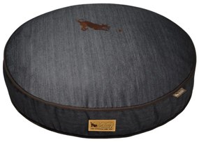 Pat pentru animale de companie albastru închis pentru câini ø 90 cm Round Bed Denim Medieval Blue / Dark Chocolate M – P.L.A.Y.