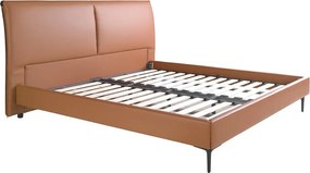 Pat dublu tapitat design LUX Brown 180x200cm