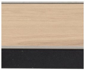 Cuier de perete negru/în culoare naturală cu raft cu aspect de lemn de stejar Seaford – Actona