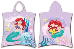 Prințesele Disney Poncho prosop Ariel Pink 50x115 cm