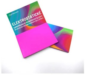 Bloc mic de notițe electrostatic Symbionotes 7 x 10 cm - 100 foi, roz